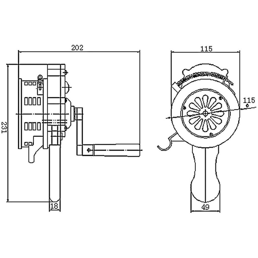 4.5Inches 110dB Manual Operated Metal Alarm Air Raid Emergency Safety New Hand Crank Siren Horn