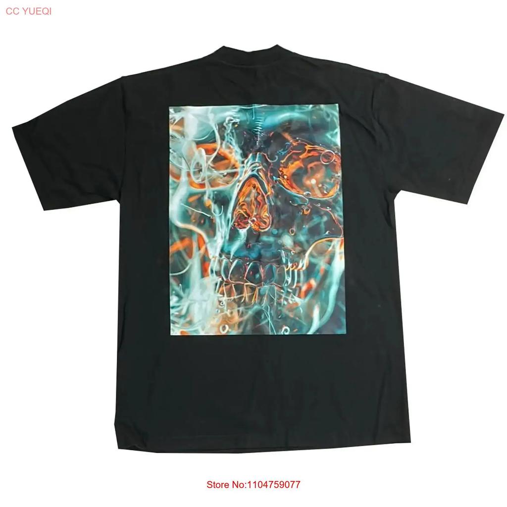 IV XII Aqua Skull T Shirt XL Made In USA New vintage Washed Versatile Casual Soft homme Comfortable streetwear Slightly fashion