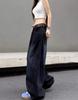 Damen Jeans mit hoher Taille, Retro-Stickerei, weites Bein - Herbst 2025 Kollektion