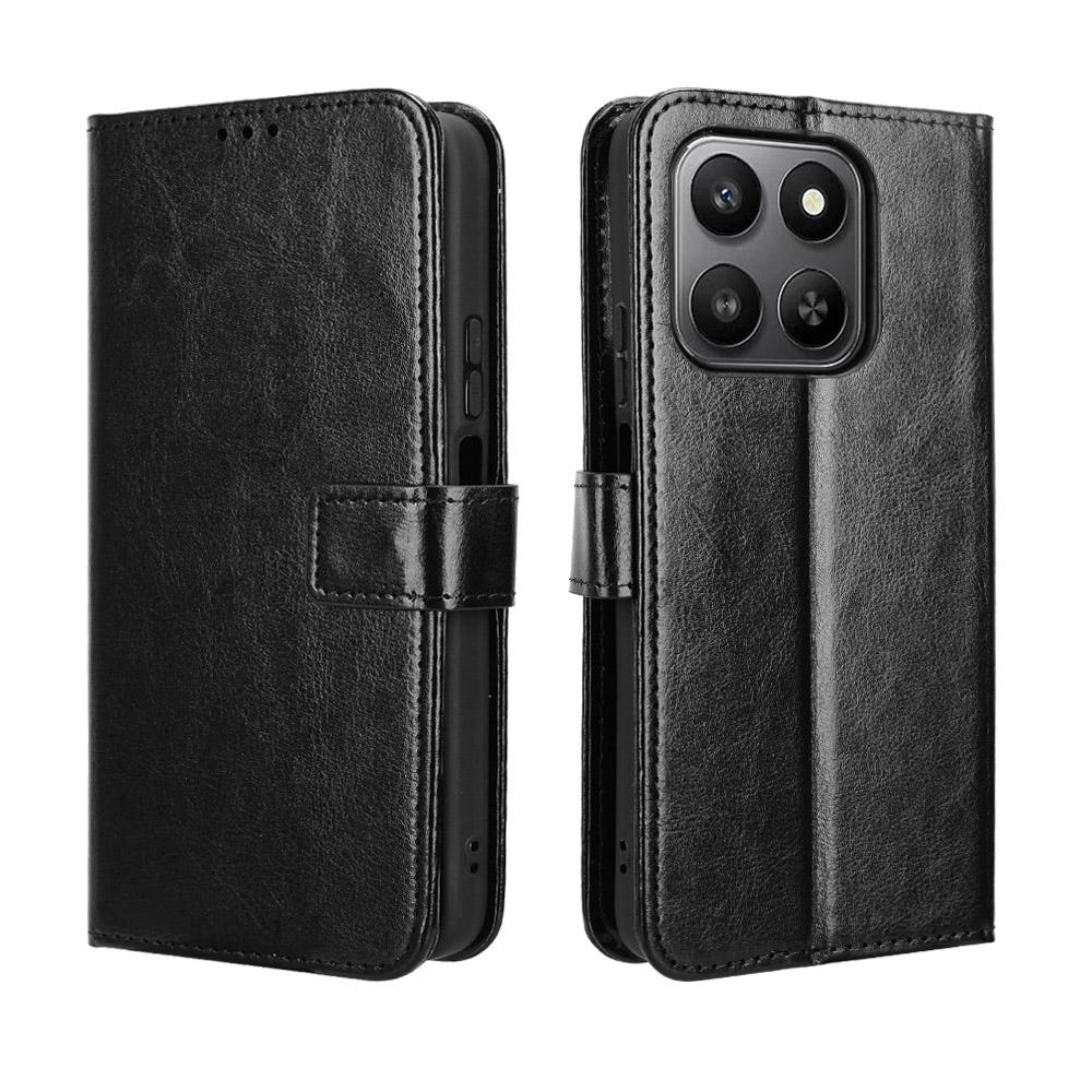 For Honor 400 Smart PU Leather Case with Strap Crazy Horse Texture Phone Wallet Cover