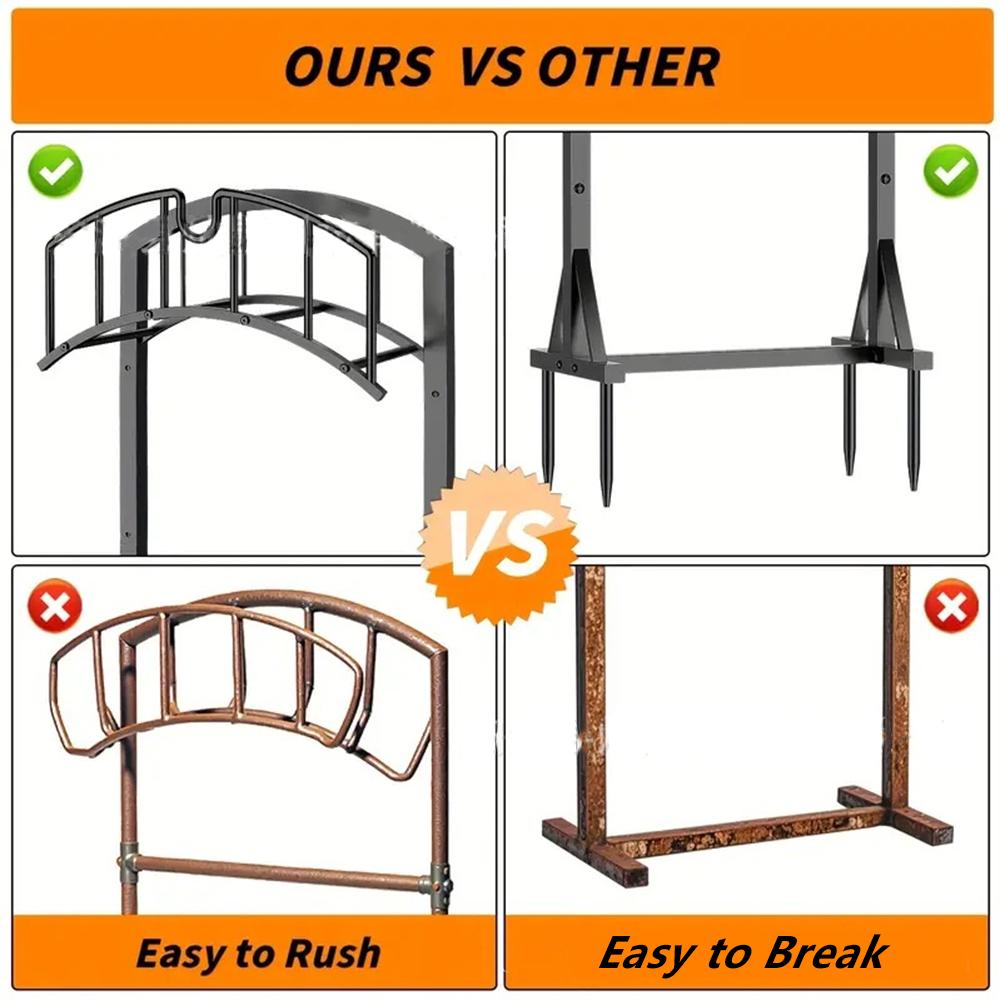 Gartenschlauch-Aufbewahrungshalter Metall-Schlauchständer Stabiler freistehender Schlauchaufhänger Abnehmbares Rollenregal Organizer Für Außenrasen