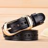 Women'S Leather Hollow Belt, Women'S Cowhide Belt, No Punching Belt, Thin Belt.