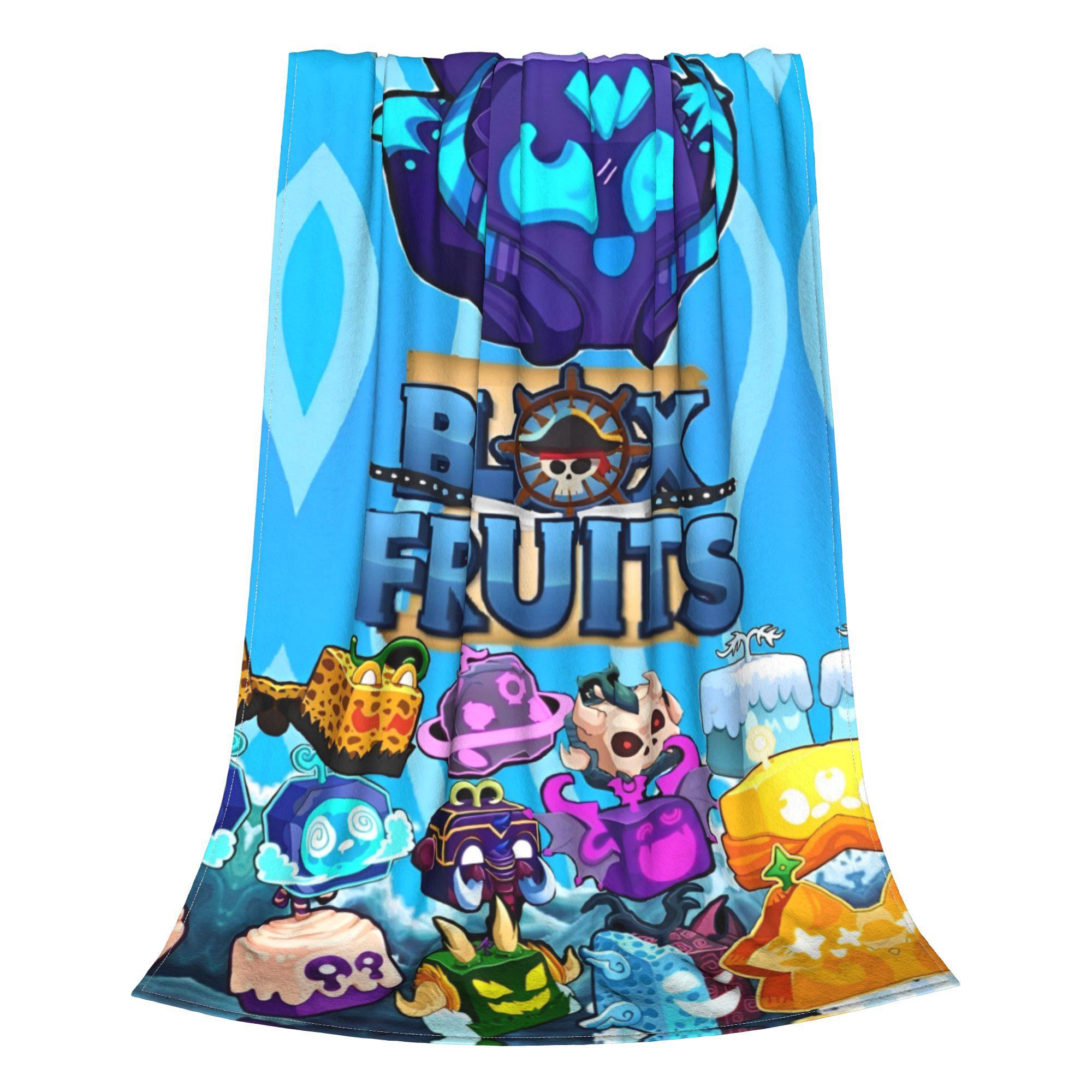 

Blox Fruits Gaming Game Blankets Robloxx Flannel Vintage Soft Throw Blankets for Bedding Lounge Winter 200x150cm 80x60in