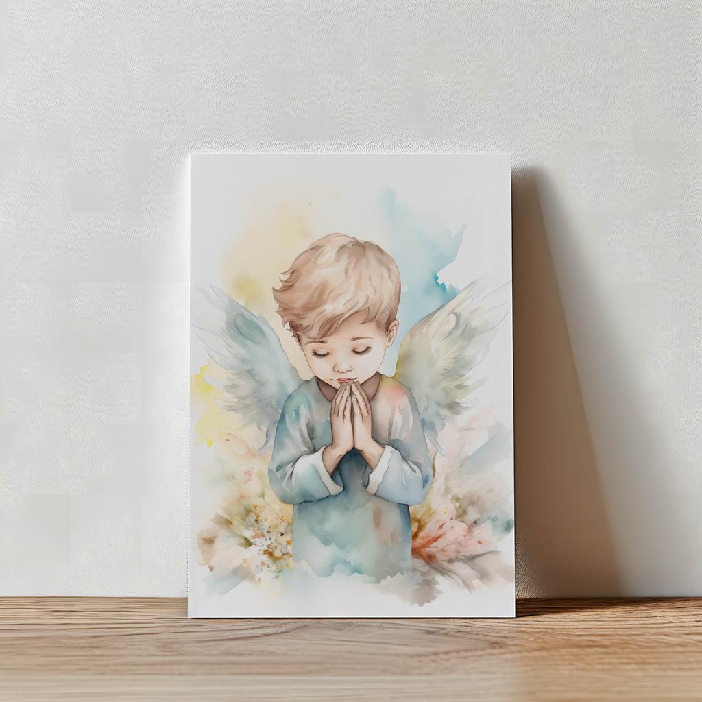 Angel Poster In Delicacy Of Colors Angel Poster In Delicacy Of Colors, 70X100 Cm, Black Aluminum Frame, 230 Gsm Matte Paper