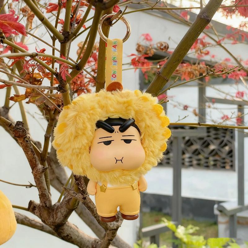 Shin-Chan Crayon Fruit Cottage Series Plush Pendant Cute Soft Stuffed Doll Bag Charm Hanging Deco Trendy Toy Girl Gift