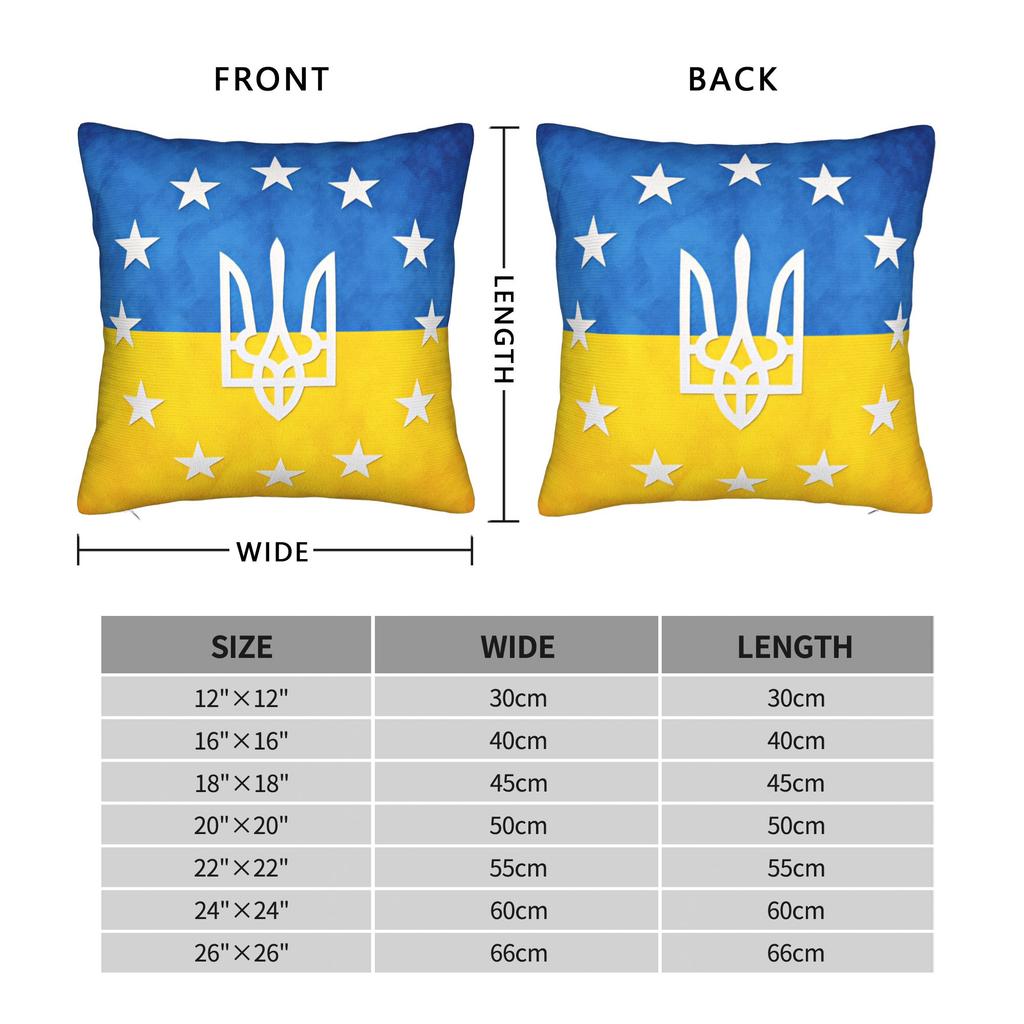 Kissenbezug Ukraine Präsidentenflagge Weicher Kissenbezug Retro Trendiger Kissenbezug Kissenbezüge für Sofa Schlafzimmer Heimdekoration