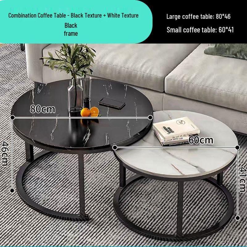 Round Light Luxury Coffee Table for Small Living Spaces