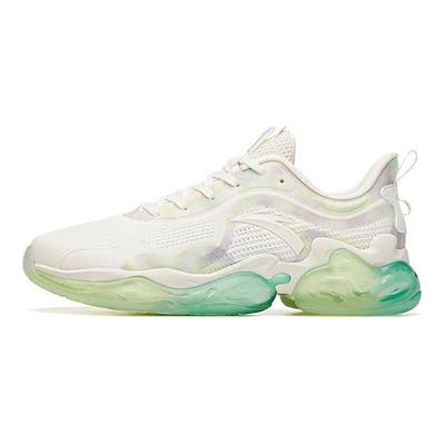 Cushioning Support Balance Low Top Running Shoes Men Sneakers White Green 112035501-2