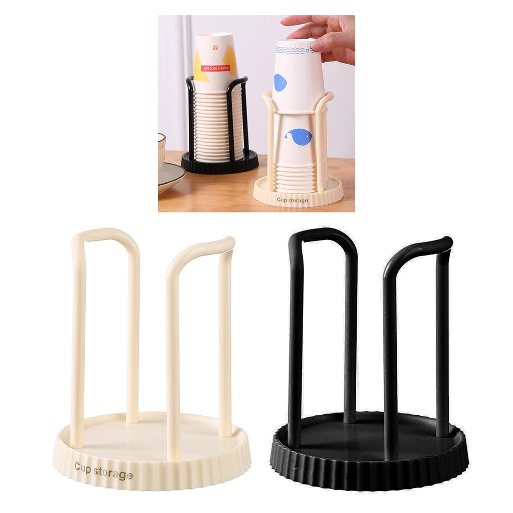 Multipurpose Paper Cup Holder Desktop Disposable Cups Organizer Dispenser Mini Tea Bags Coffee Pods Storage Organizer
