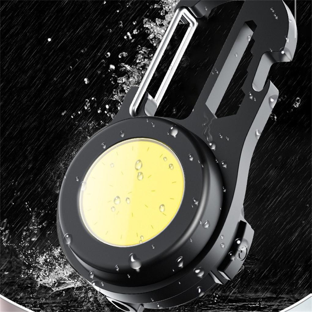 Mini Flashlight COB Outdoor Camping Hiking 800lm Emergency Bright Work Lamp 180 Degree Window Breaker Pocket Light