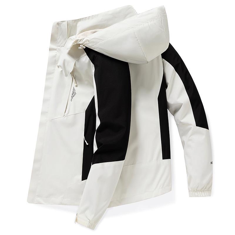Spring & Autumn Functional Couple s Hooded Outdoor Jacket: Men s Stylish Workwear for Mountaineering 3XL