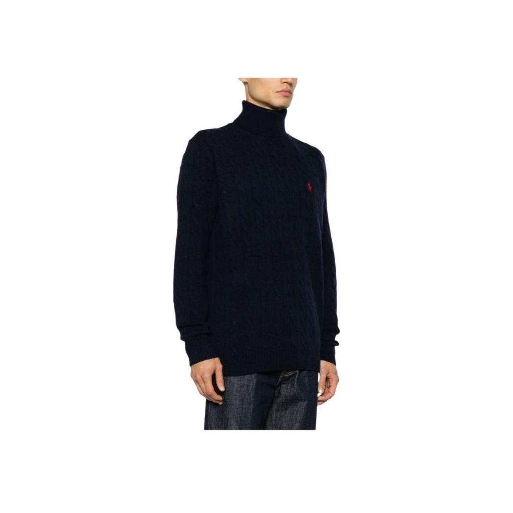 Polo Ralph Lauren Solid Color Loose Fit Turtleneck Sweater Men sweater Blue 710876836-005