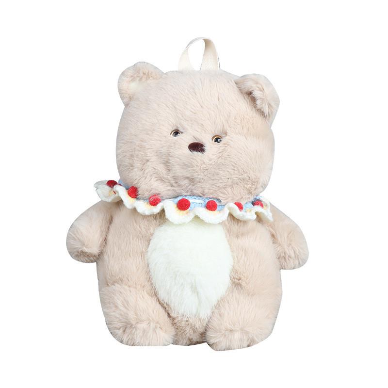 Plush Soft Stylish Bear And Bunny Toddler Backpack With Adorable Animal Design