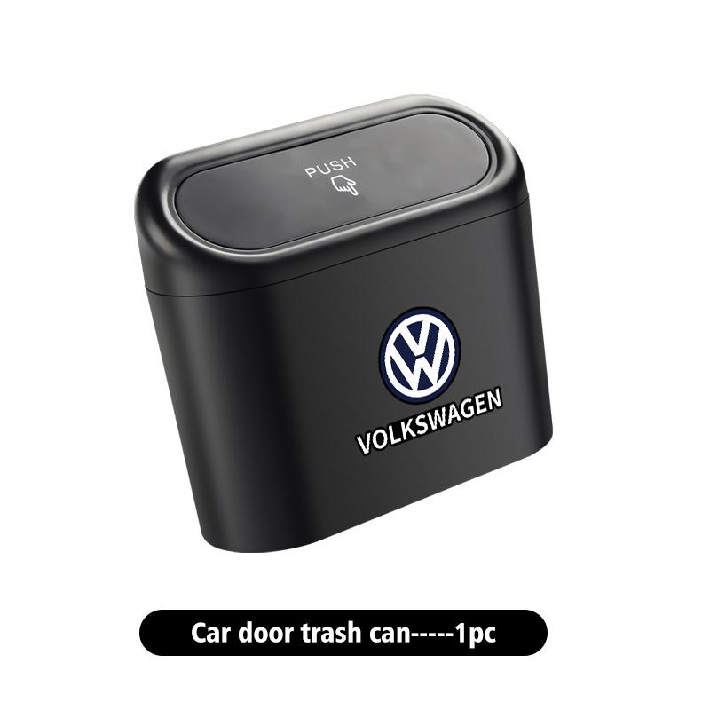 For Volkswagen VW Car Door Trash Can Leather Hanging Storage Bags Accessories Golf Polo 4 5 6 Passat B5 B6 B7 CC Jetta Tiguan