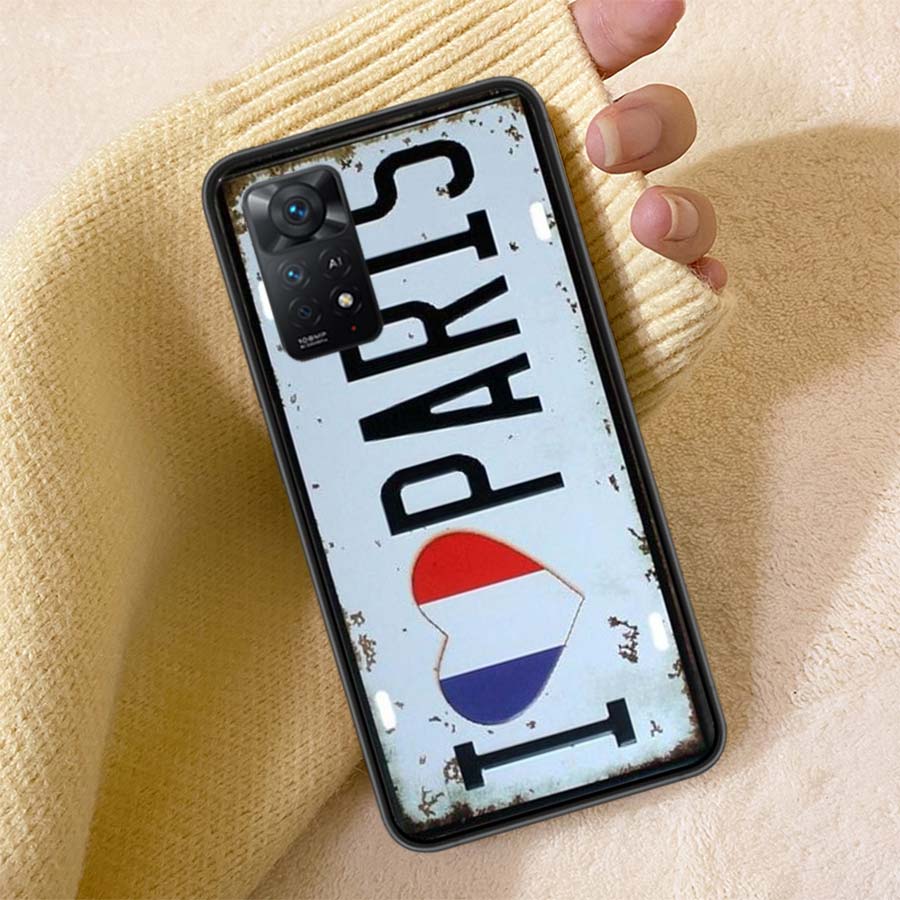 License New York Plate Number Phone Case For Redmi Note 13 14 15 Pro Plus 12 13C 12C 15C 9 10 10C 9T 9C 9A TPU Soft Cover Clear