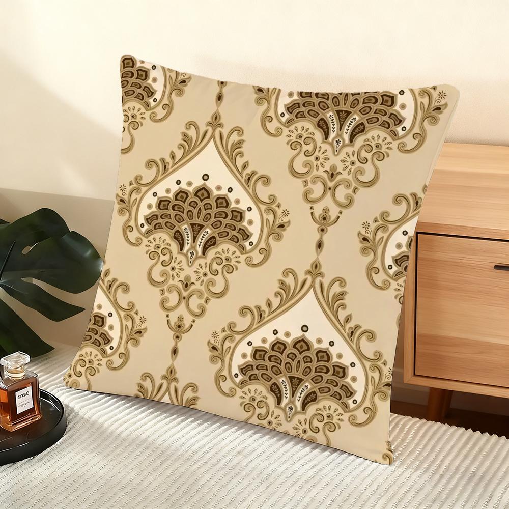 European retro Cushion Cover Soft Short Plush Pillow Cover Smooth Cozy Texture Aesthetic Cushion Case Home Decor