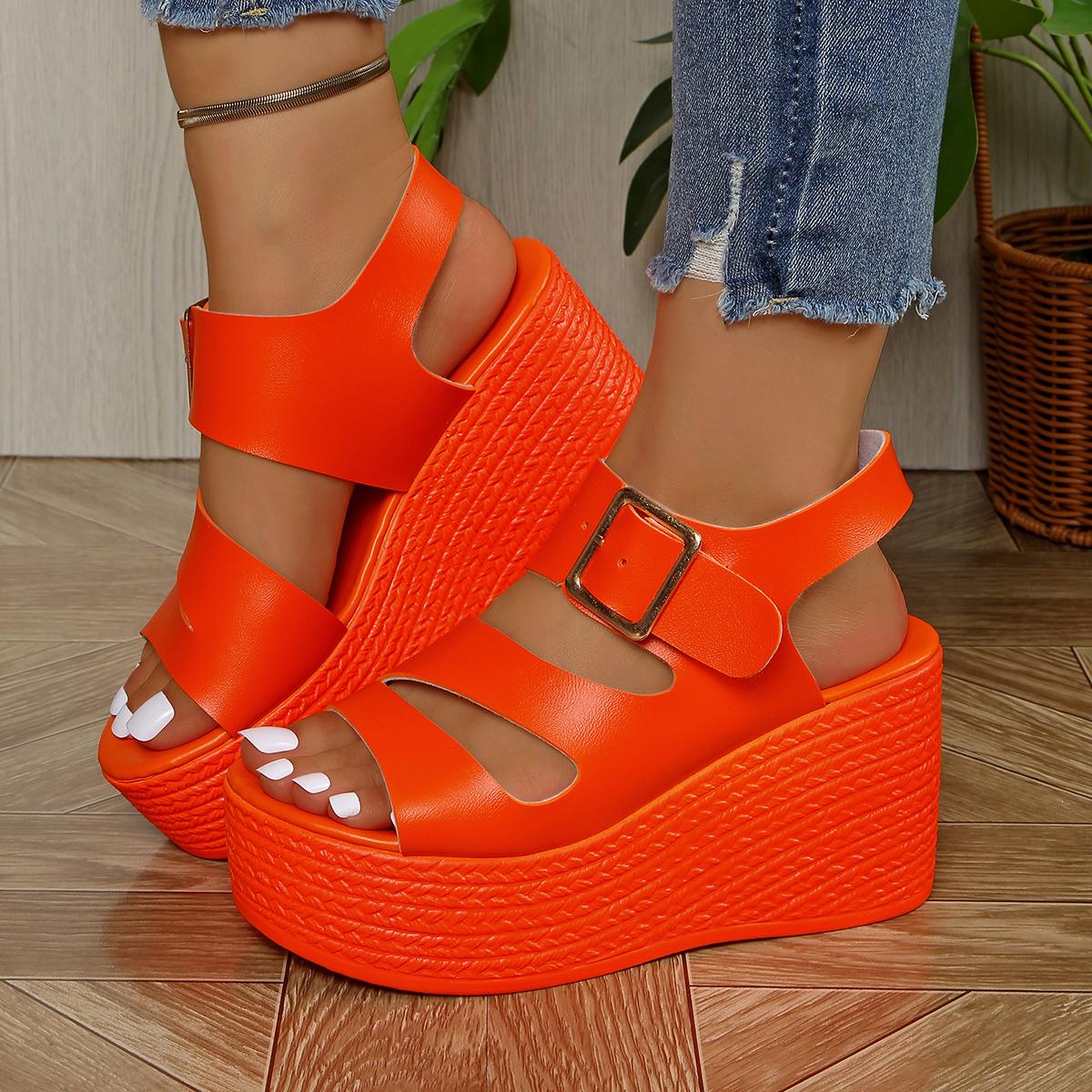 Fashion Shoes Cswo01 Women's Summer Slippers Wedge Heels High Fish Mouth Shoes Thick Bottom Outdoors Sweet Bow Suede Girls Schoolgirl Slides Cm