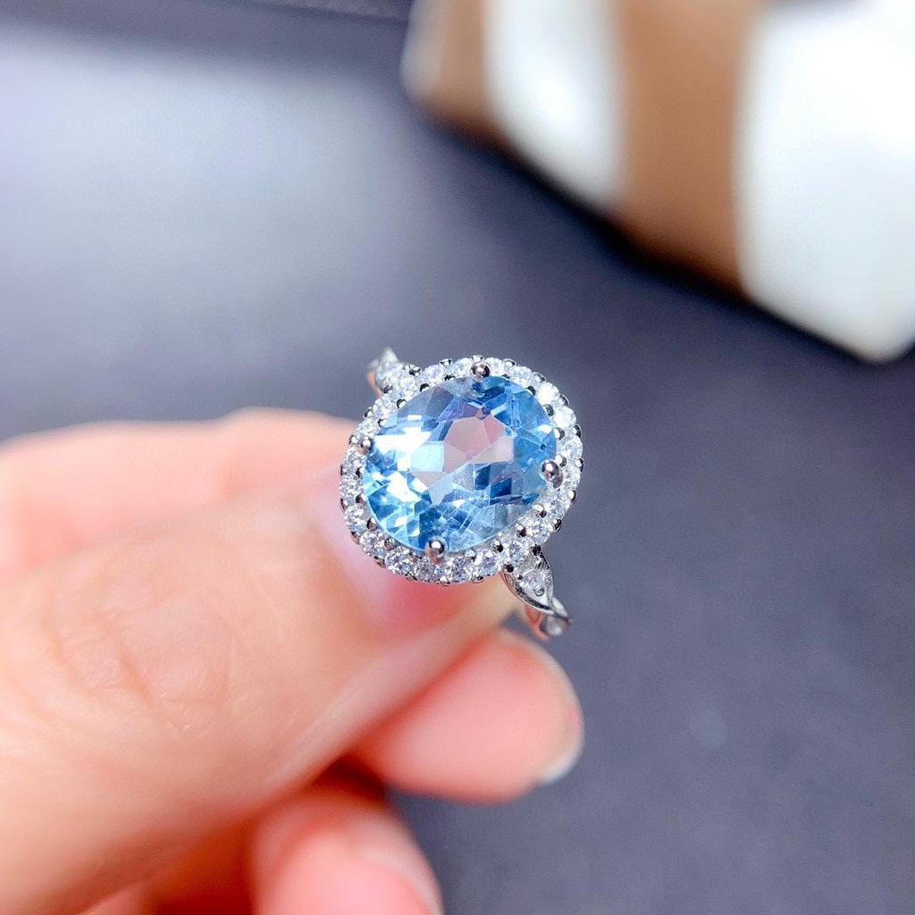 Influencer Douyin Gemstone Ring: Imitation Topaz, Amethyst, Citrine, Peridot & Rhodolite Garnet