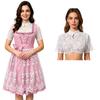 Yixiaoyi Bavarian Dirndl Dress Women's Oktoberfest Costume Polyester Lace
