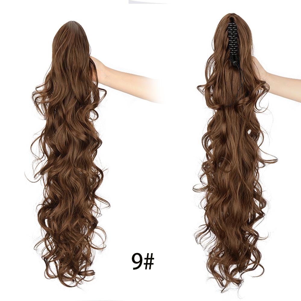 30 Inch Long Messy Curls Claw Clip Ponytail Extensions Synthetic Drawstring Curly Hairpiece Jaw Clip Hair Extensions for Women