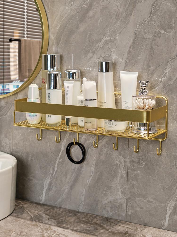 Goldenes Lagerregal Badezimmer Wandmontiertes Lagerregal Badezimmer Shampoo Duschgel Kosmetik Lagerregal Badezimmerzubehör