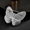 European Heavy Industry Luxury Elegant Exquisite Butterfly Brooch Temperament Versatile Full Zirconium Coat Accessories Anti-light Buckle