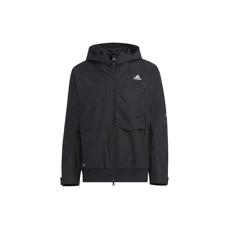 adidas Jackets Men's Black Hooded Moderate Other HN9037
