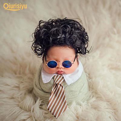 Newborn Baby Boys Girls Flat Glasses Photography Props Studio Shoot Gentleman