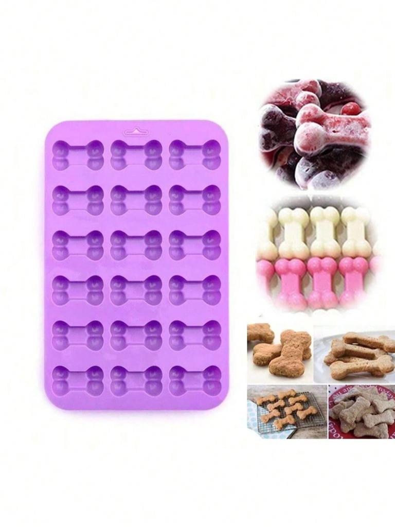 1Pcs Animal Dog and Cat Bone and Paw Print Silicone Baking Pan flexible Baking Mold Dog Puppy Treat Cookie Pet Oven safe cake