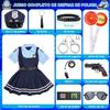 Police Costume For Girls, 10-piece Police Officer Outfit F