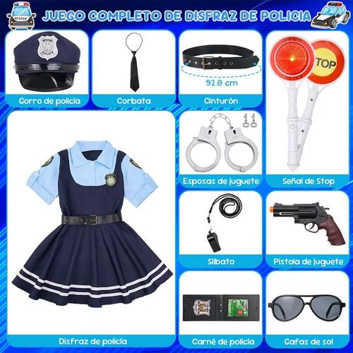 Police Costume For Girls, 10-piece Police Officer Outfit F