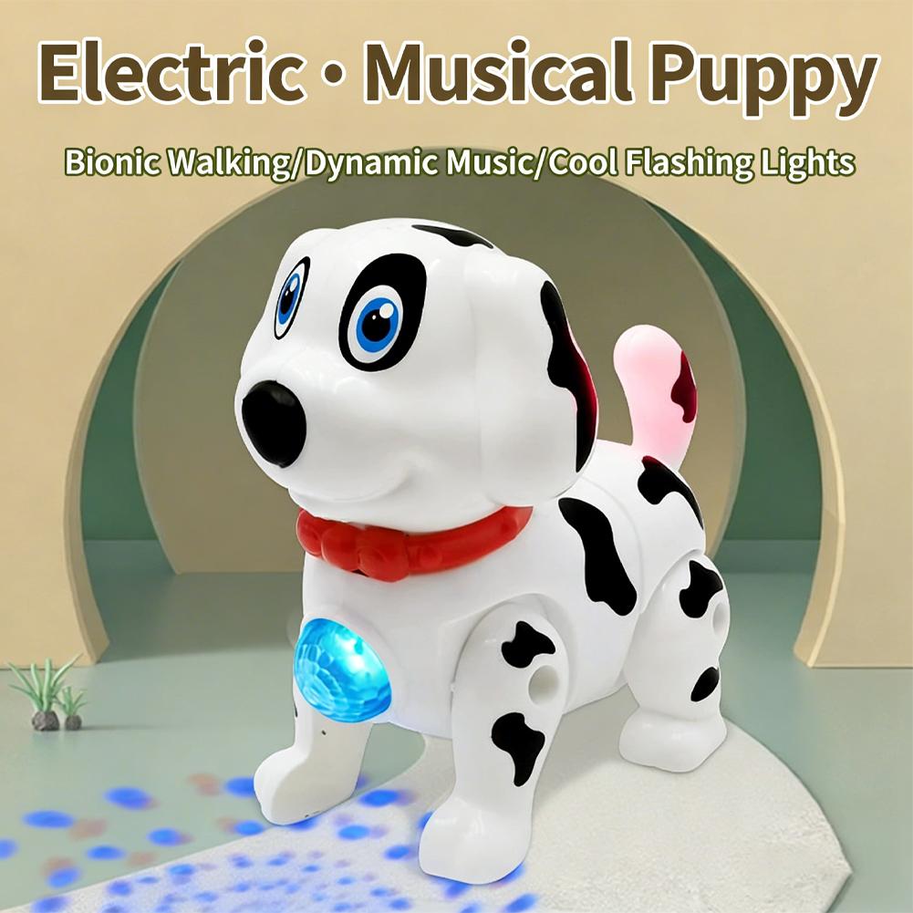 Electric Walking Dog Toy with LED Light & Music Interactive Electronic Pet Puppy Robot Dog Toy for Kids Birthday Xmas Gift