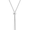 Bead Bolo Tie Pendant Necklace Silver Clavicle Chain Choker Simple Cool Necklace