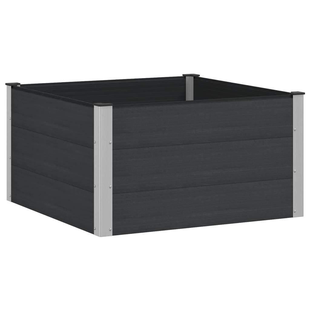 Raised Garden Bed Black 100 X 100 X 54 Cm