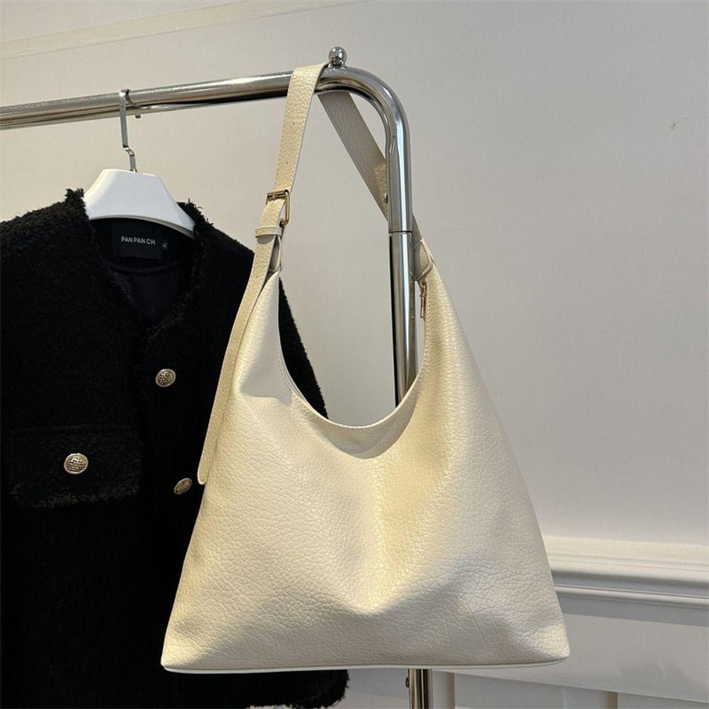 Casual Shoulder Bag Simple Commuting Sling Bag Fashion Leather Tote Bag Female/Male