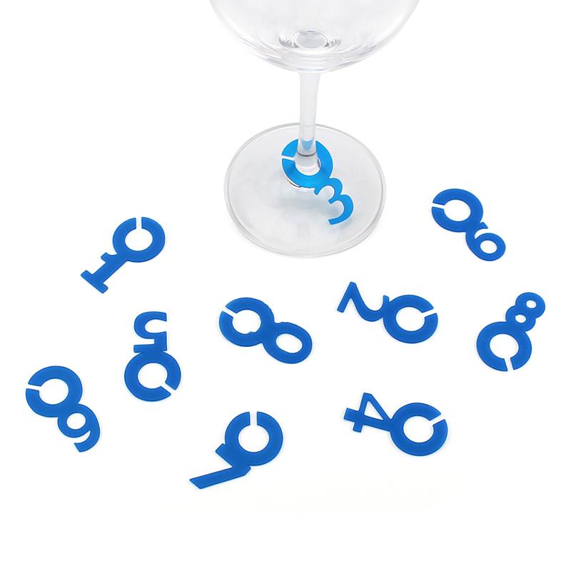 

6/12 шт. Маркер для винного бокала Винные подвески Идентификатор бокала Маркер Чашки Маркеры для бокалов Силиконовый Язычок Форма Ярлыки для бокалов