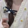 Pearl Bow Hair Band ~ French Elegant and Versatile Hair Tie Rubber Band Hair Tie