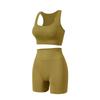 Plus Size Wirefree Push-Up Sports Bra & Boyleg Panties Set for Women