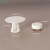 1:12 Dollhouse Minimalist White Table And Chair Set Model Casual Ornament Miniature Dollhouse Decoration Scene