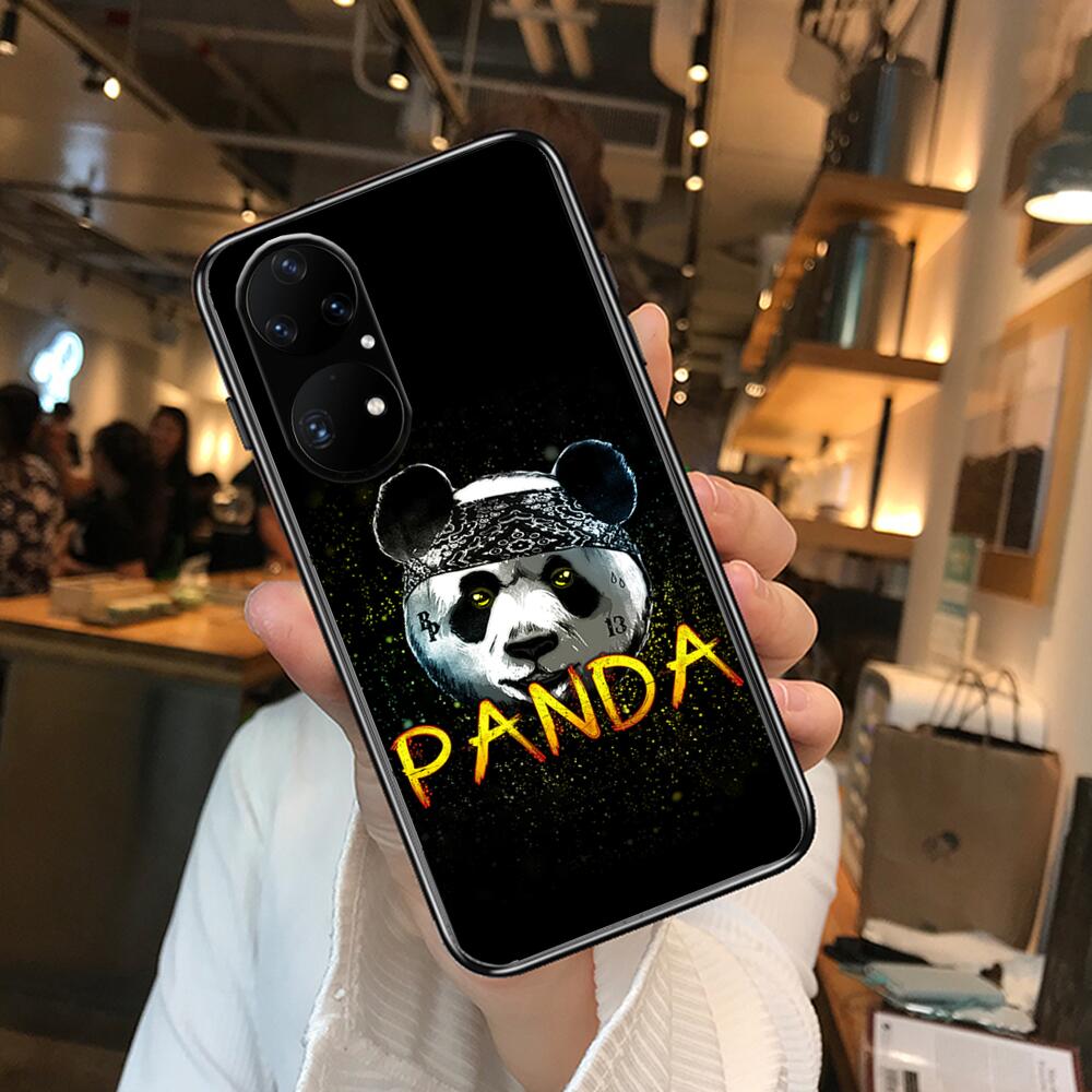 

Супер милый чехол для телефона с пандой для Huawei p50 P40 p30 P20 10 9 8 Lite E Pro Plus, черный чехол Etui с рисунком Hoesjes comic fas Huawei P20 pro