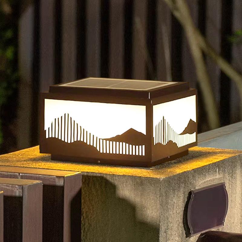 Modern Solar LED Pillar Light for Garden, Courtyard, or Hotel