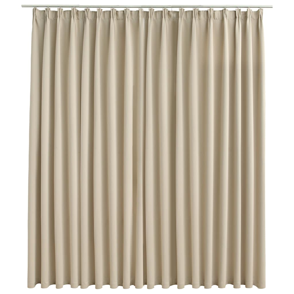 vidaXL Verdunkelungsvorhang mit Haken Beige 290 x 245 cm