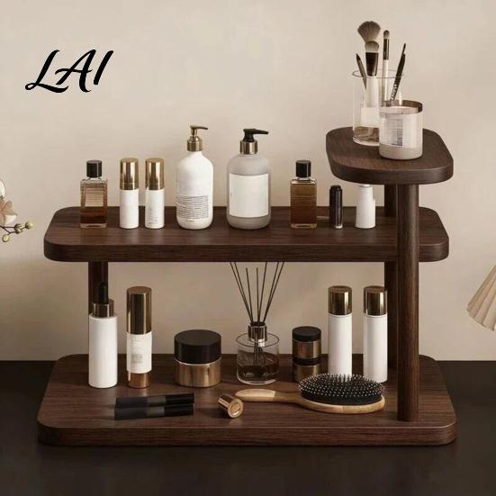 Key And Ornament Storage Organizer Wooden Desk Shelf Organizer Entryway Holder Stand Rustic Desktop for Decorative Items Tiered Rack Office