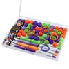 90Pcs/Box New Halloween Christmas Silicone Beads, Acrylic Beads, Pen Combination For DIY Accessories, Keychains, Etc