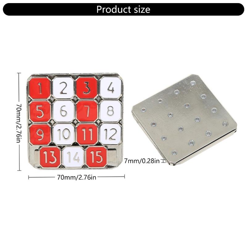 Compact Metal Number Slide Puzzle Portable Travel Game For Family Fun And Learning