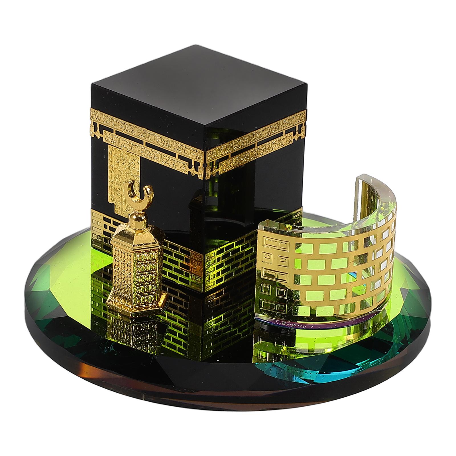 Ornaments Home Decor Handicraft Hajj Decoration Islamic Model Architecture Table Crystal Gift