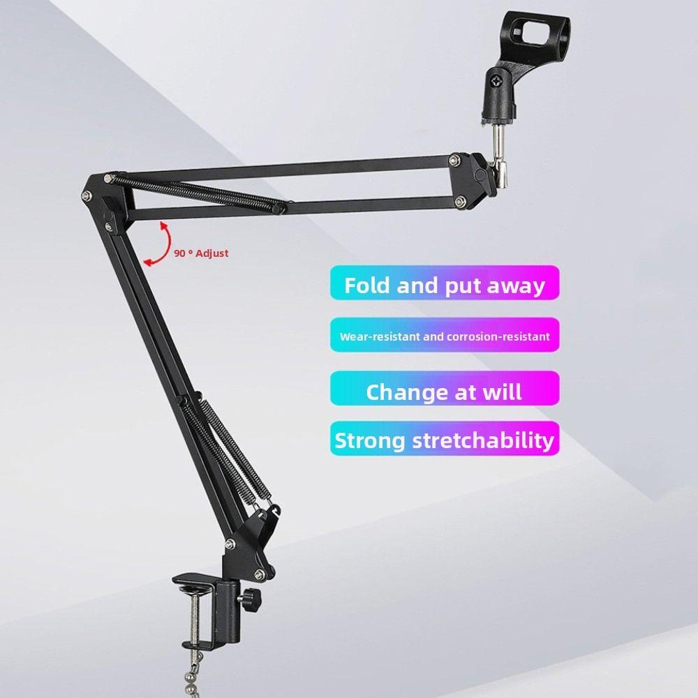 Telescopic Bracket Microphone Stand Extendable Microphone Clamp  Photographic Equipment