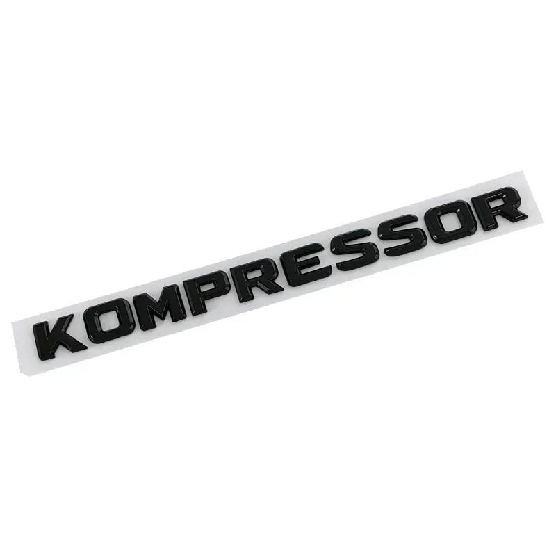 3D ABS Kompressor Logo Car Rear Trunk Emblem Badge Sticker For Mercedes Benz C E SLK C230 C180 C200 Car Styling Accessories RZ1