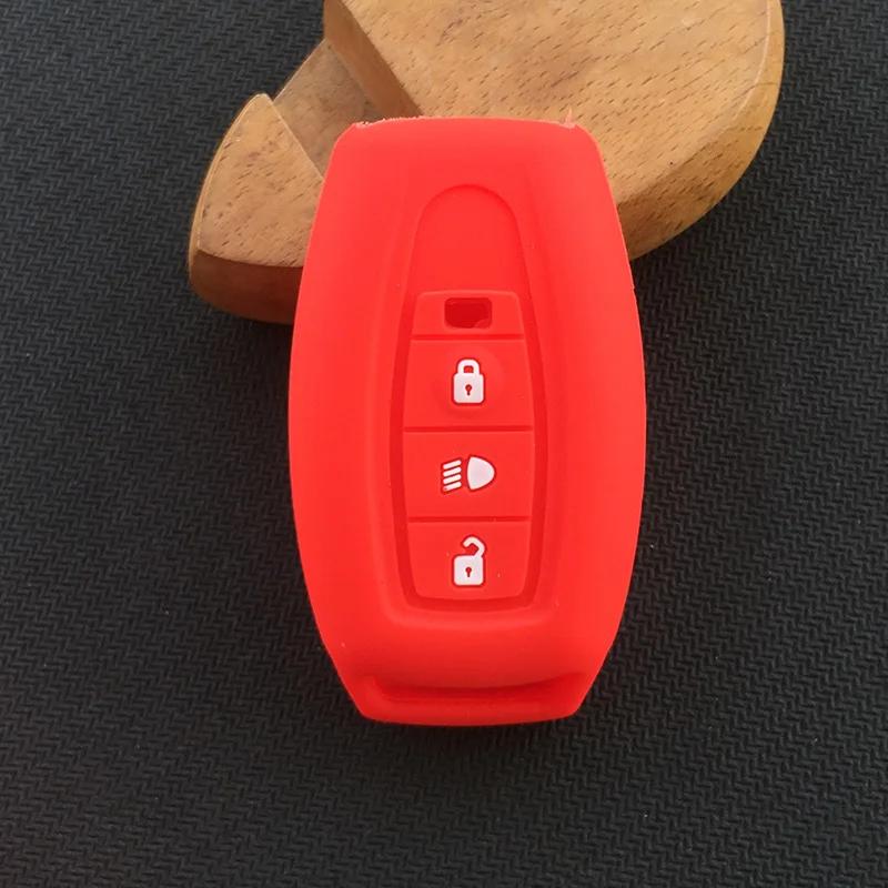 Silicone Car Fob Key Case Rubber Protector Cover Shell Holder Accessories for Tata Storme Aria Safari India 3 Buttons Remote