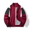 Jacket Men's Stand-up Collar Spring, Autumn and Winter Color Matching Student Teenagers Splicing Contrasting Color Loose Sports Leisure